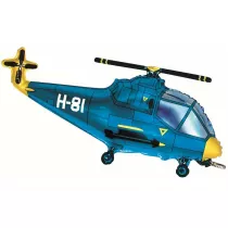 Flexmetal Balon foliowy Helikopter niebieski 57cm