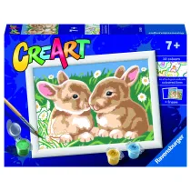 Malowanie po numerach CreArt - Puszyste kr�liczki Ravensburger