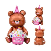 Godan Balon foliowy Mi� z tortem urodzinowym 58x42cm