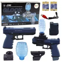 Pistolet automatyczny na kulki wodne niebieski Leantoys