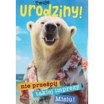 Karnet okazjonalny B6 z kopert� Urodziny PAN DRAGON KB6HOLO-05