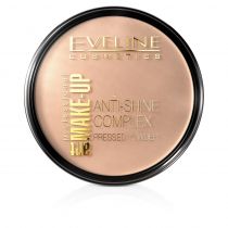 Eveline Cosmetics Art Make-Up Anti-Shine Complex Pressed Powder matujący puder mineralny z jedwabiem 34 Medium Beige 14 g