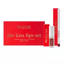 Paese Zestaw The Kiss Lips pomadka do ust 04 Rusty Red + konturwka do ust 2 szt.