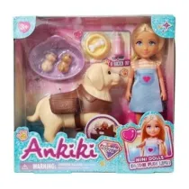 Lalka z pieskiem i akcesoriami MIX Swede