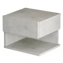 HowHomely Wiszca szafka nocna LUVIO 1 szara