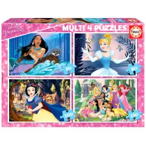 Puzzle 4w1 Ksiniczki z bajek Disneya Educa