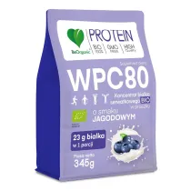 Be Organic Bia�ko serwatkowe o smaku jagodowym (koncentrat wpc 80) suplement diety 345 g Bio