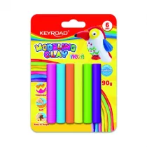 Keyroad Plastelina okrga neon 6x15g