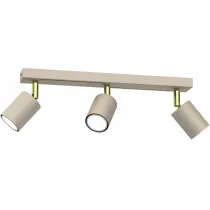 Luminex Lampa Sufitowa Spot Striper Beowy Zoty 3xGU10