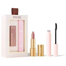 Paese Zestaw Cheeky Nude Look Cheeky tusz do rz�s Black + Nudelightful kremowa pomadka w sztyfcie 400 Beige Marshmallow 9 ml + 4.5 g