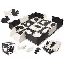 Mata edukacyjna piankowa puzzle 114 x 114 x 1 cm czarna