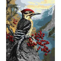 Ideyka Malowanie po numerach - Dzi�cio� na kalinie 40x50cm