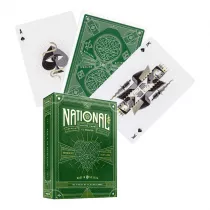 Green National, karty do gry, zielone, zote Theory11