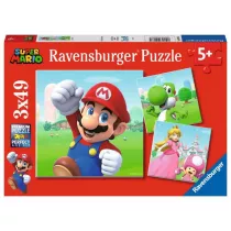 Puzzle dla dzieci 3x49 el. Super Mario Ravensburger