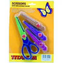 Titanum Noyczki plastikowe 165 zbkowane z 3 ostrzami 96787