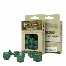 Pathfinder Kingmaker, Zestaw kostek RPG, zielone, srebrne Q-Workshop