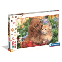 Puzzle 104 el. Maxi SuperColor. Cute Friends Clementoni