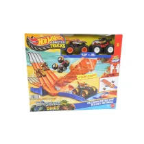 Hot Wheels Monster Truck Wycig z demolk 2auta Mattel