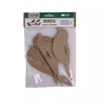 Happy Color Ksztaty tekturowe BIRDS, 12x6 cm, 5 sztuk
