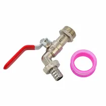 Awtools Kran ogrodowy cynk niklowany 3/4" gwint zewntrzny 1"