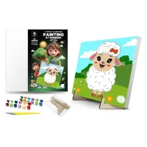 Qbee Malowanie po numerach - Weso�a oweczka 25x25cm