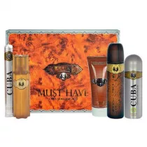 Cuba Original Zestaw dla m�czyzn Woda toaletowa Cuba Gold + Woda toaletowa mini + Dezodorant + Woda po goleniu 100 ml + 35 ml + 200 ml + 100 ml