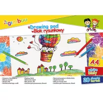 Gimboo Blok rysunkowy A4 70 gsm biay 20 kartek