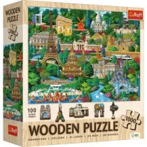 Puzzle drewniane 1000 el. Francja, znane miejsca Trefl