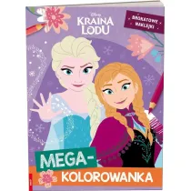 Kraina Lodu. Megakolorowanka. Brokatowe naklejki