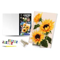 Qbee Malowanie po numerach - S�oneczniki 30x40cm