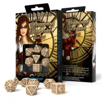 Komplet Steampunk - Clockwork - Beowo-brzowy Q-Workshop