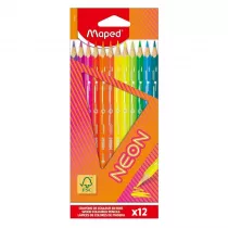Kredki trjktne neon 12 kolorw MAPED
