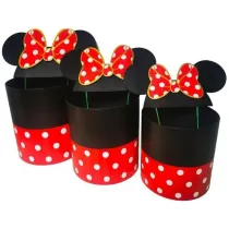 Rozette Pude�ko Flower Box okr�g�e Micky czerw ROZETT 3 szt.