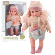 Lalka Sweet Angel w sweterku z torebeczk 36cm LeanToys