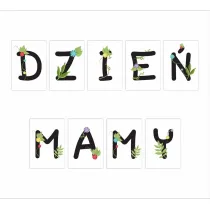 LearnHow Litery dekoracyjne A4 Dzie� Mamy