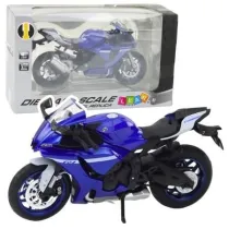 Motocykl metalowy ze wiatem i dwikiem 1:12 Leantoys