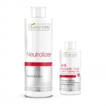 Bielenda Professional Zestaw Exfoliaton Face Program neutralizator + 40% Mandelic Acid + AHA + Lactobionic Acid 200 g + 150 g