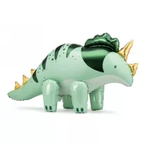 PartyDeco Balon foliowy Triceratops zielony 101x60.5cm