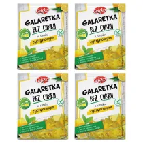 Celiko Galaretka bez cukru o smaku cytrynowym bezglutenowa Zestaw 4 x 14 g