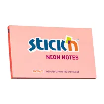 Stickn Notes samoprzylepny neon r�owy 12.7 x 7.6 cm