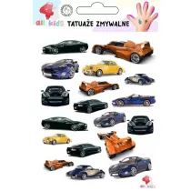 Tatuae zmywalne dla dzieci Samochody All4Kids