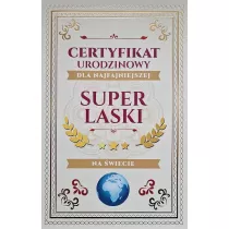 Yeku Karnet Certyfikat Urodzinowy Super Laski