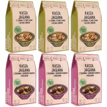 Dania Babci Zosi Kasze: jaglana z urawin + jaglana z cukini zgrzewka mix 6 x 250 g