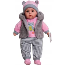 Lalka bobas m�wi i �piewa smoczek + butelka 45cm MarioToys