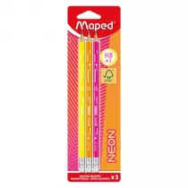 Owek z gumk HB neon 3szt MAPED