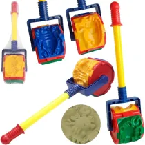 Walec pchanka z wzorami do piasku MIX Trifox