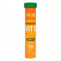 Holland & Barrett Vitamin C & Zinc Effervescent Orange Suplement diety 20 tab.