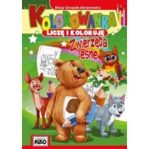 Zwierz�ta le�ne kolorowanka licz� i koloruj�