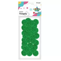 Titanum Pompony poliestrowe 25 mm zielony 30 szt.