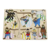 Puzzle drewniane labirynt edukacyjna Pippi Micki
